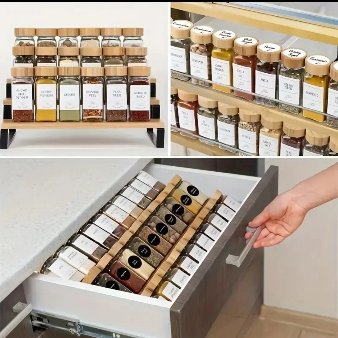 Pack de 4 SALEROS DE VIDRIO CON TAPA DE BAMBÚ ☺️✨💖 5