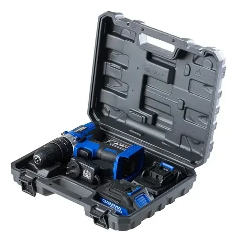 Taladro Atornillador Percutor En Kit Gamma Select G12601kar Azul Na 2