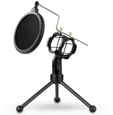 Soporte Suono Tripode Para Microfono Filtro Antipop De Mesa