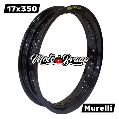 17 x 350 rin Murelli aluminio negro 11cm 36 huecos