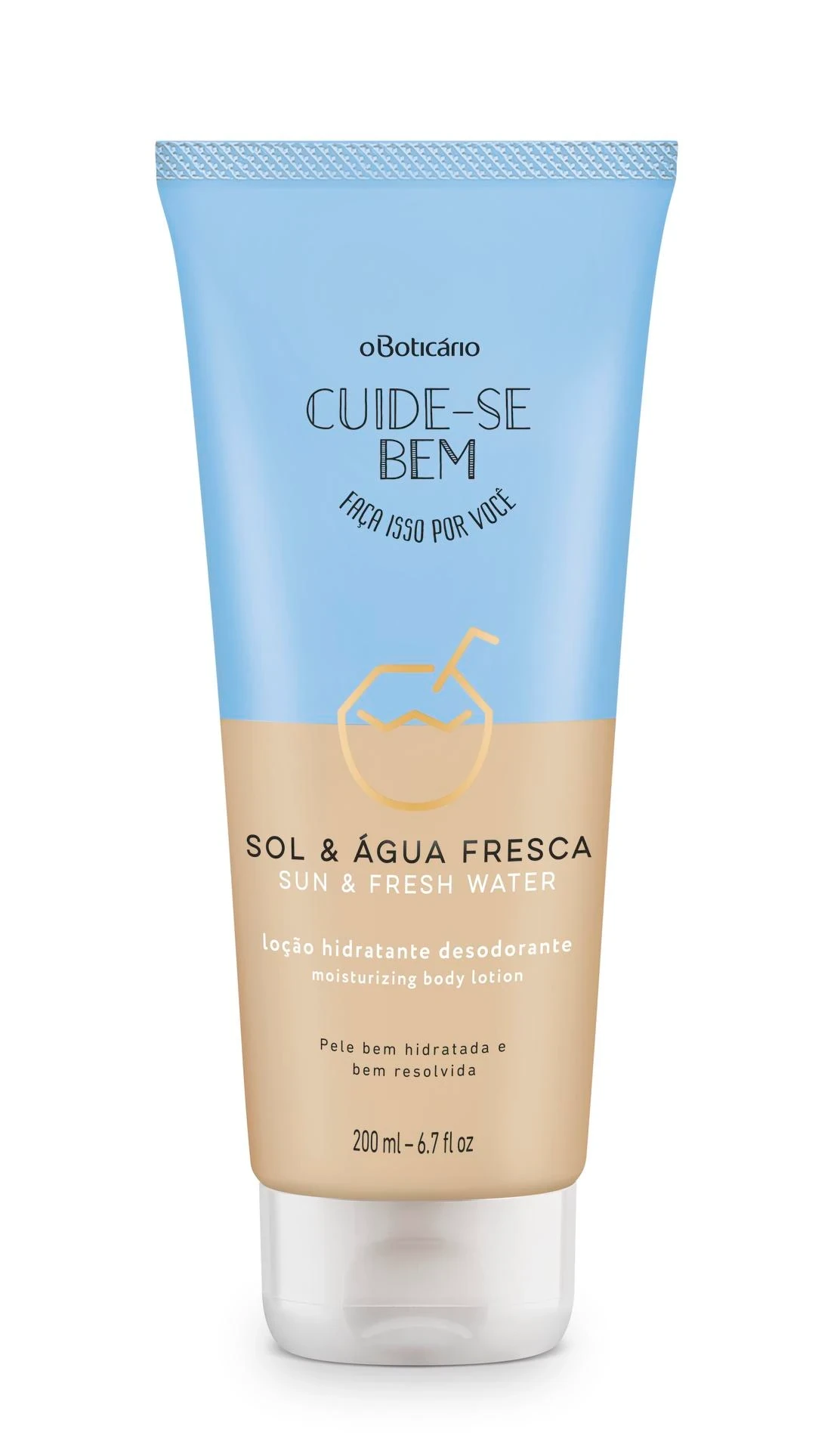Cuide-se Bem Crema Hidratante Sol y Agua Fresca, 200ml