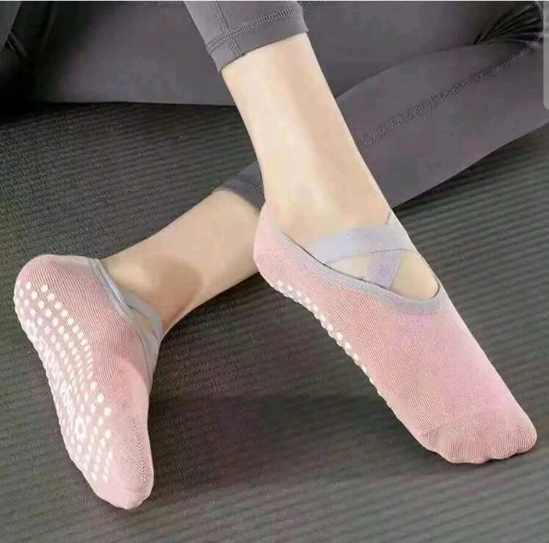 Calcetines yoguis rosas