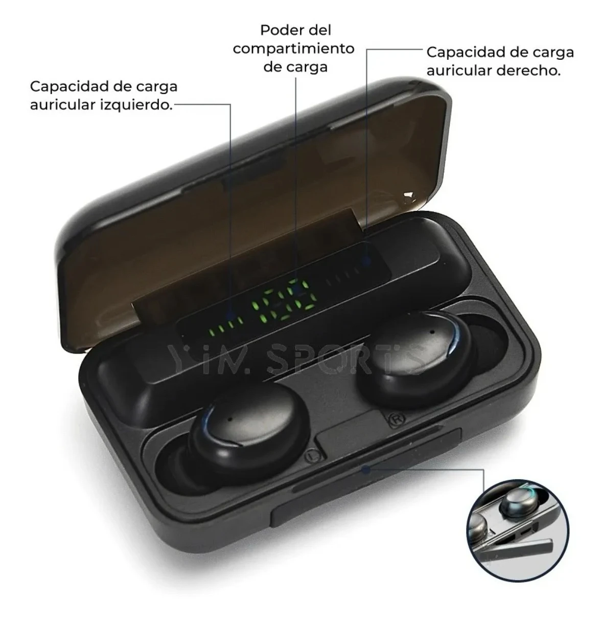 Audífonos Bluetooth 5.4 Gaming Buytiti ST-W130- Estuche 800mAh 3