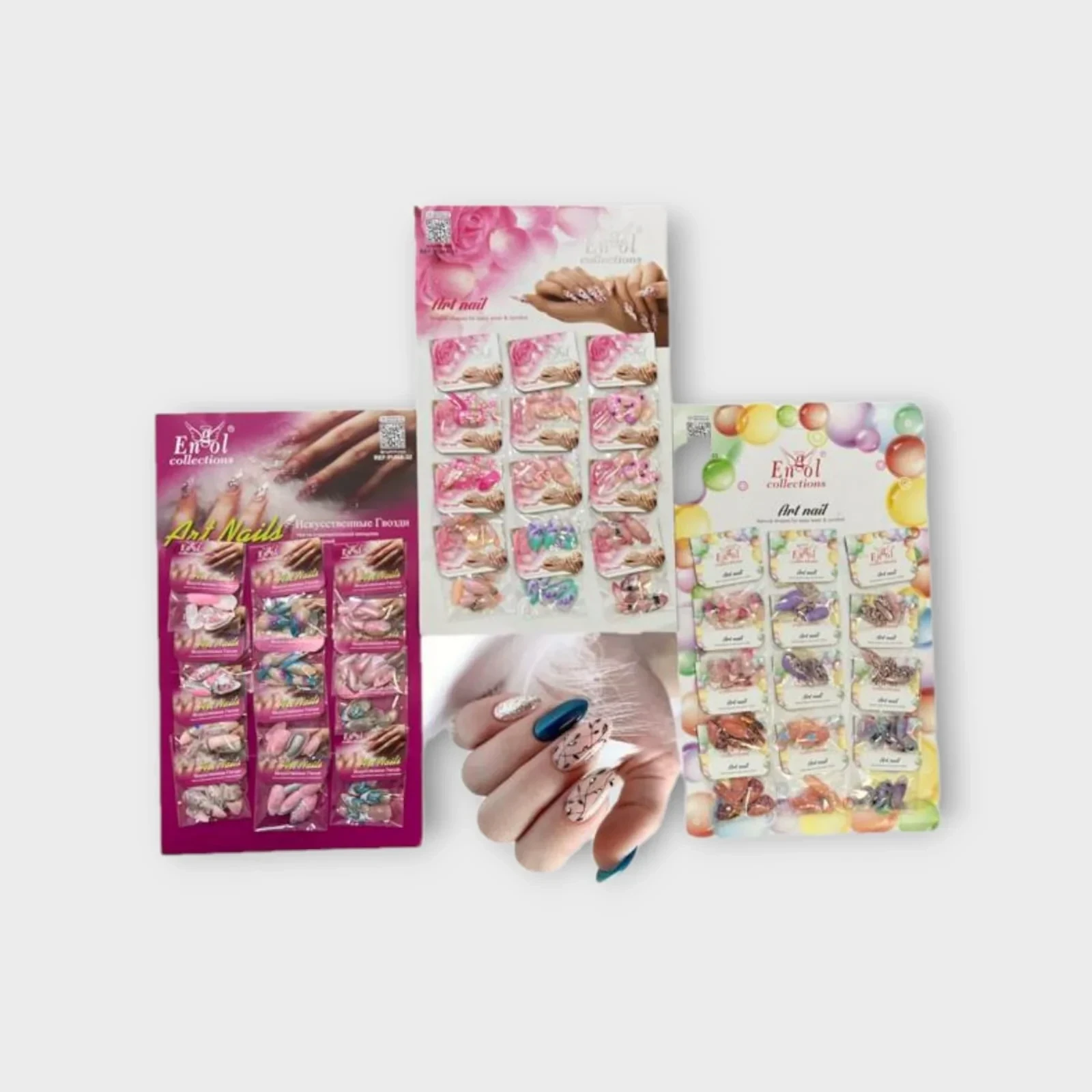 engol carton de uña decorada almendrada