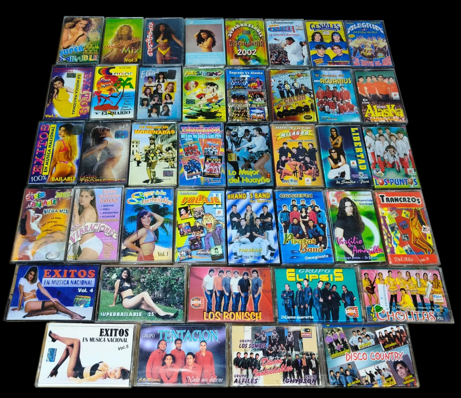 Lote De 41 Casettes De Cumbias Bolivianas/Peru