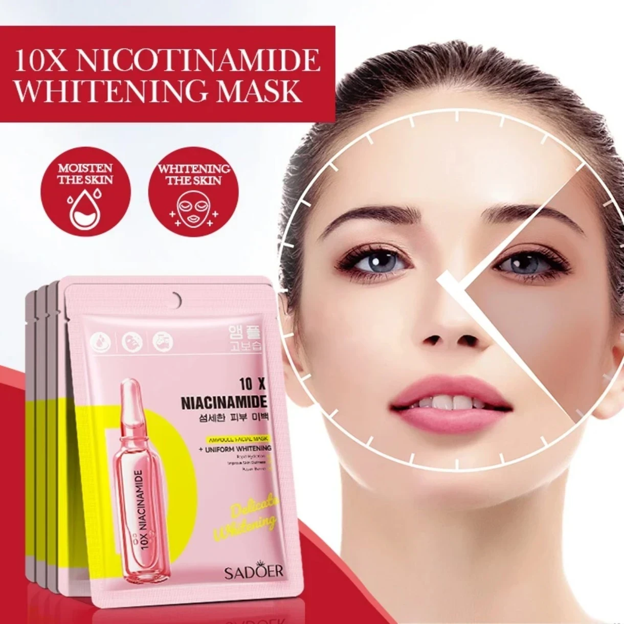 ✨ Mascarilla Facial Ampoule 10X Niacinamida – Sadoer ✨ ☺️🌈 2