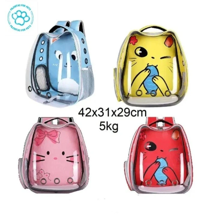 Mochila transparente Cara Gato