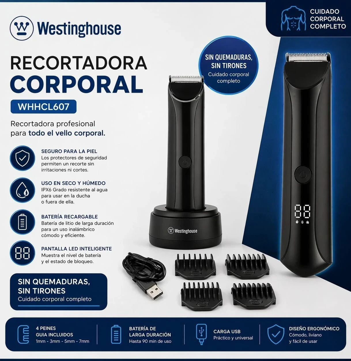RECORTADORA CORPORAL WESTINHOUSE WHHCL607