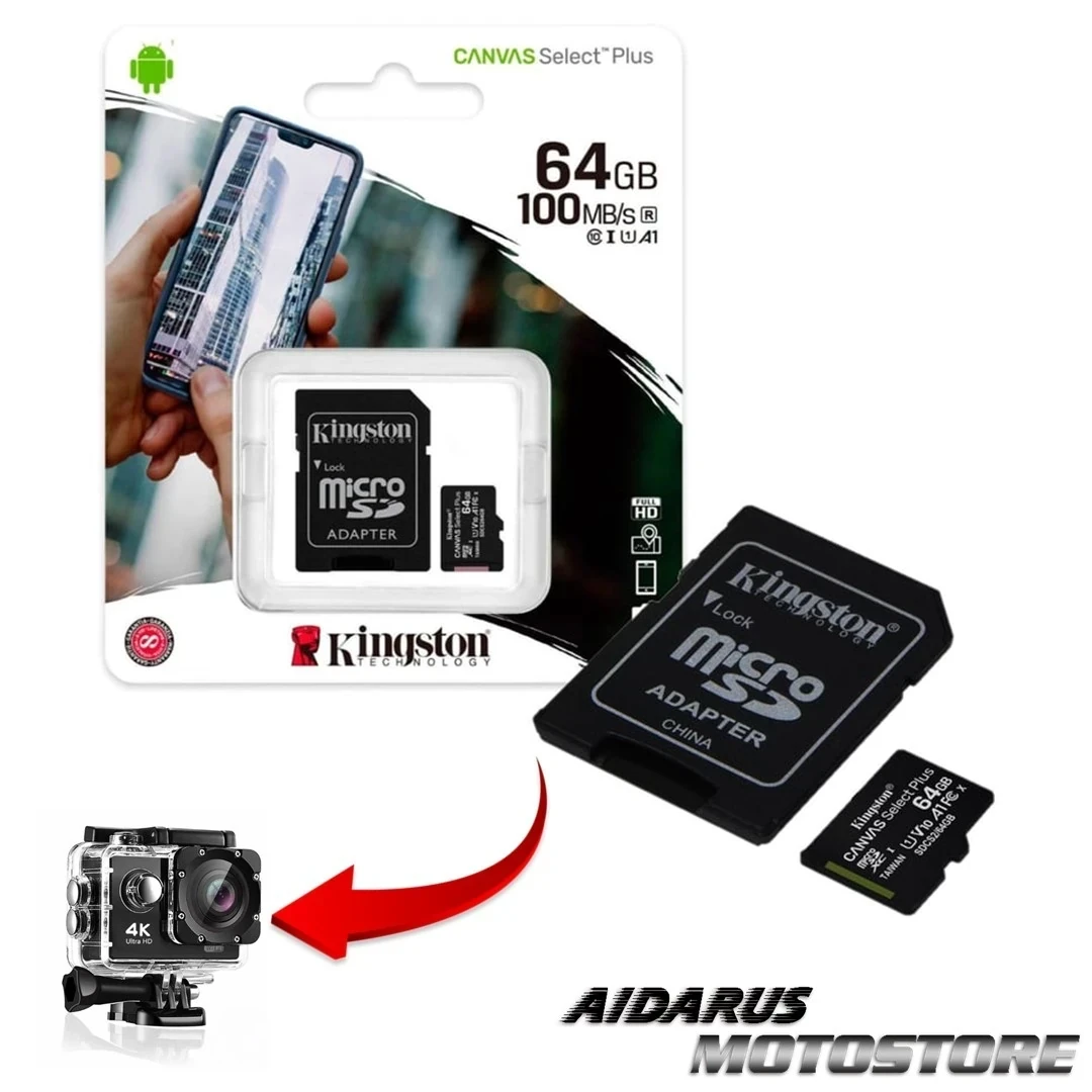 MEMORIA MICRO SD 64GB KINGSTON PARA CAMARAS DE ACCION