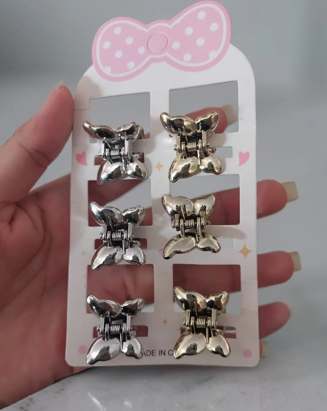 Mini ganchitos de mariposa 
