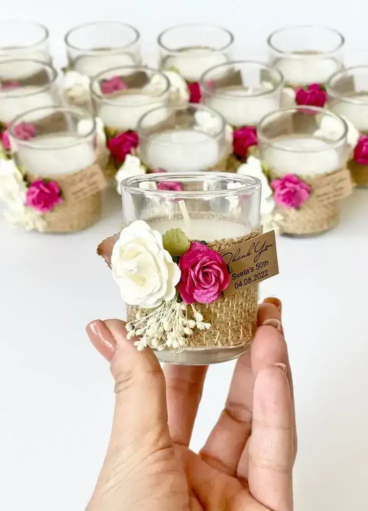Velas en vasito de cristal 