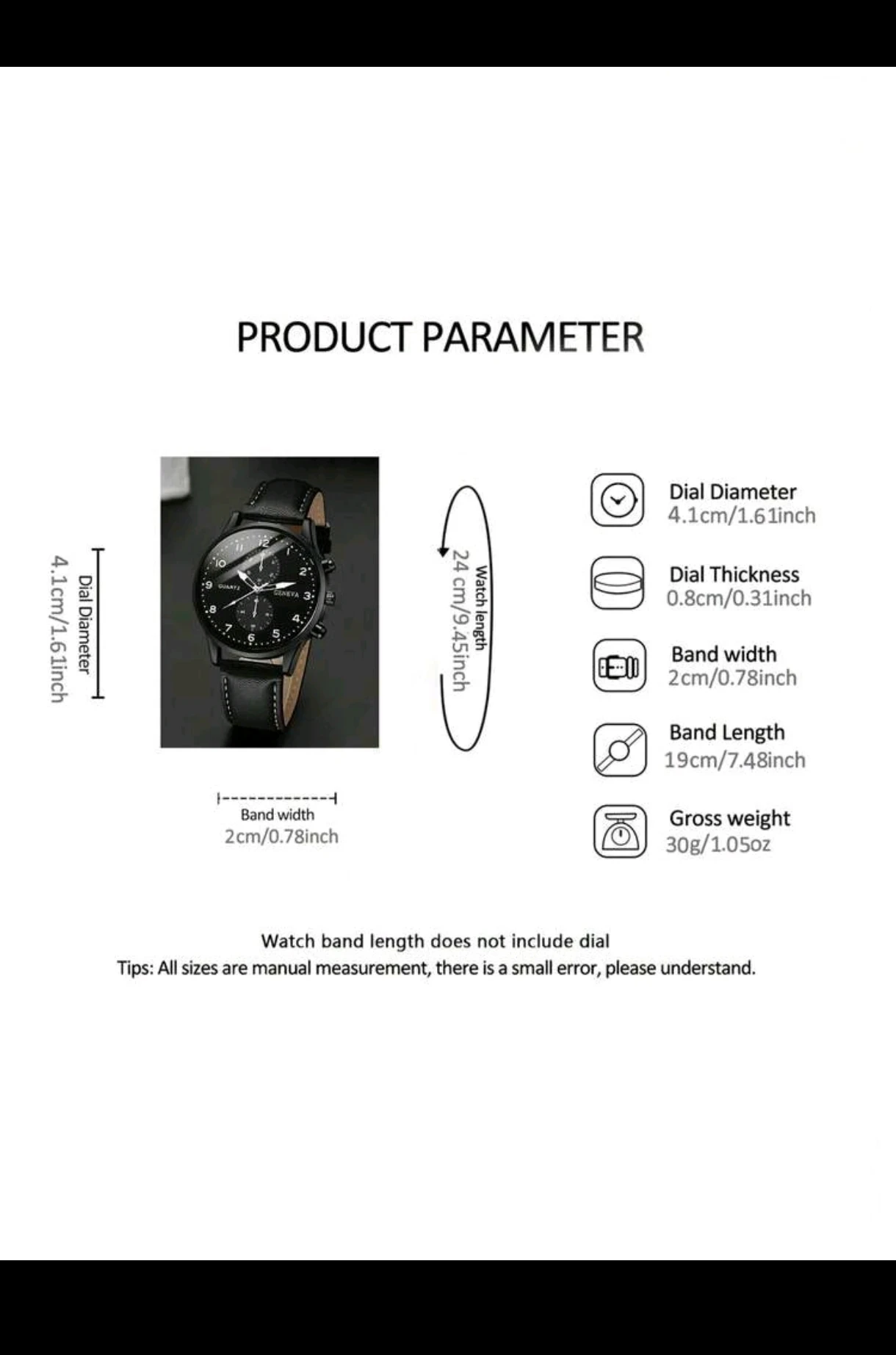 Set de Caballero AD ASTRA - Reloj Geneva Total Black + Brazalete Multicapa 4