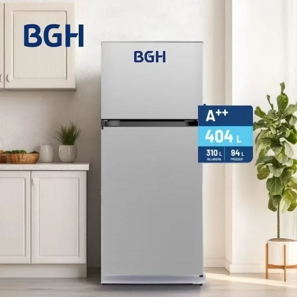 HELADERA BGH 404LTS NO FROST INVERTER SILVER