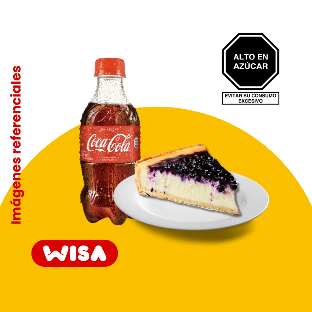  Cheesecake De Sauco + Coca cola 300 ML
