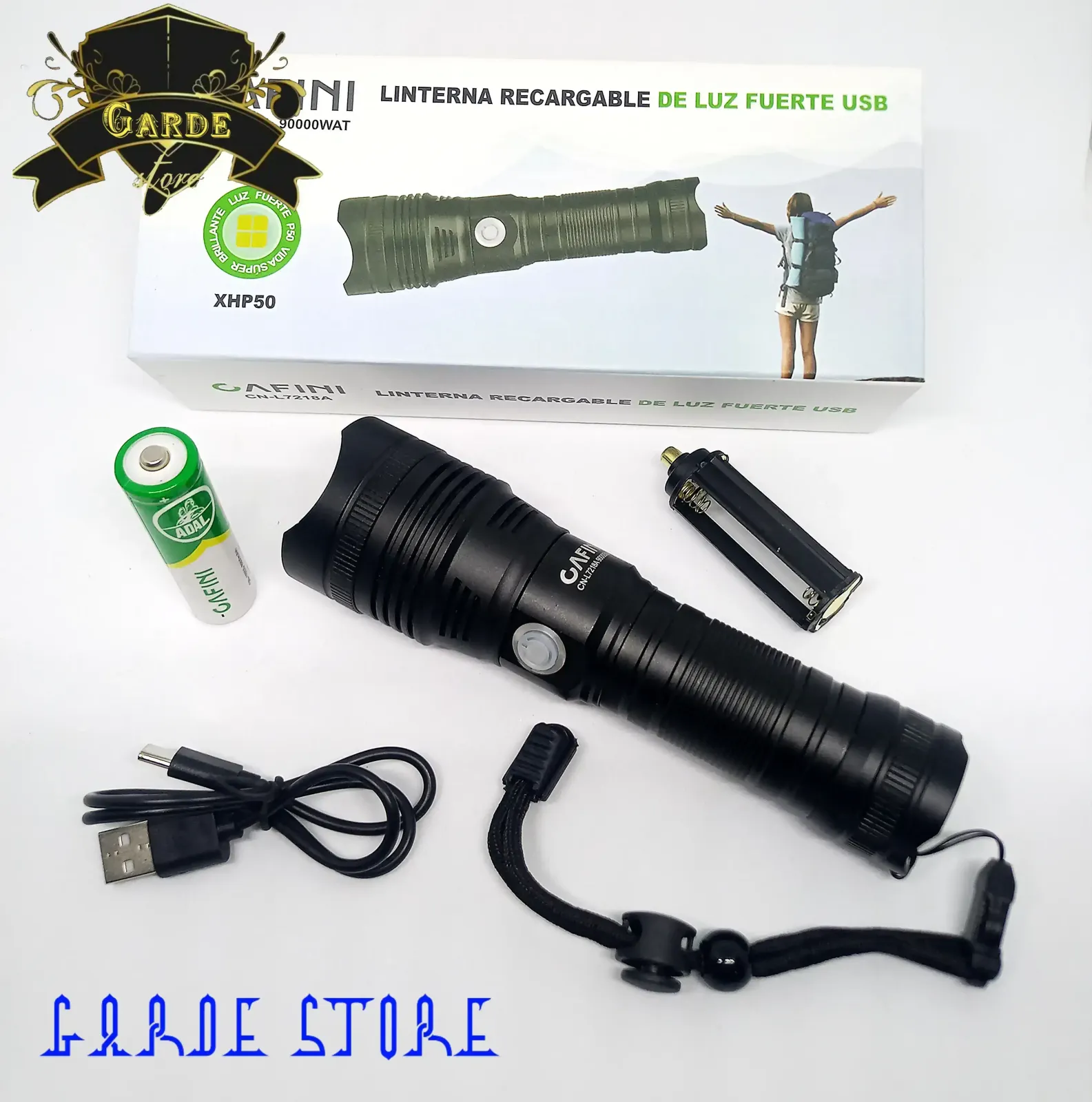 Linterna tactica cafini 9000wat 