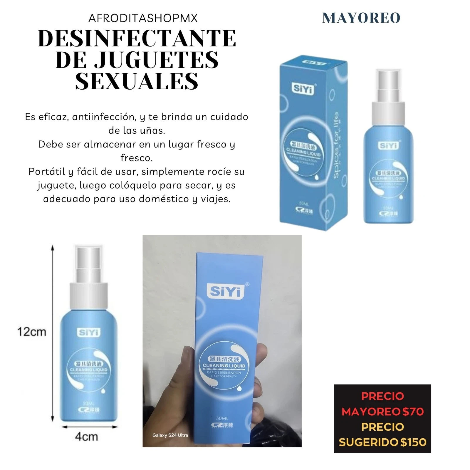 DESINFECTANTE de Juguetes Sexuales SIYI