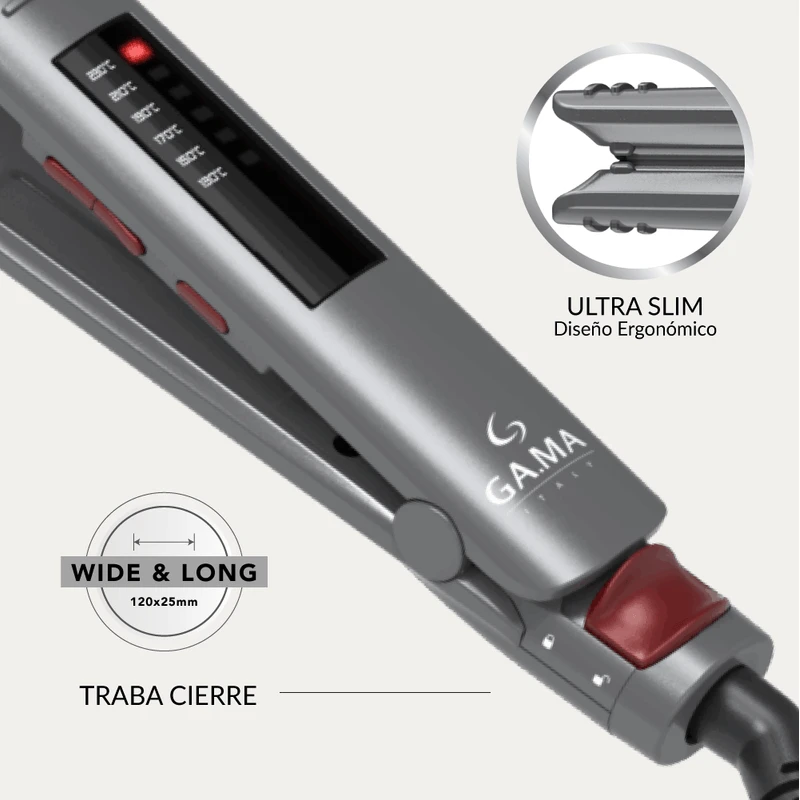 Planchita de Pelo GA.MA Elegance LED Titan Keratin  4