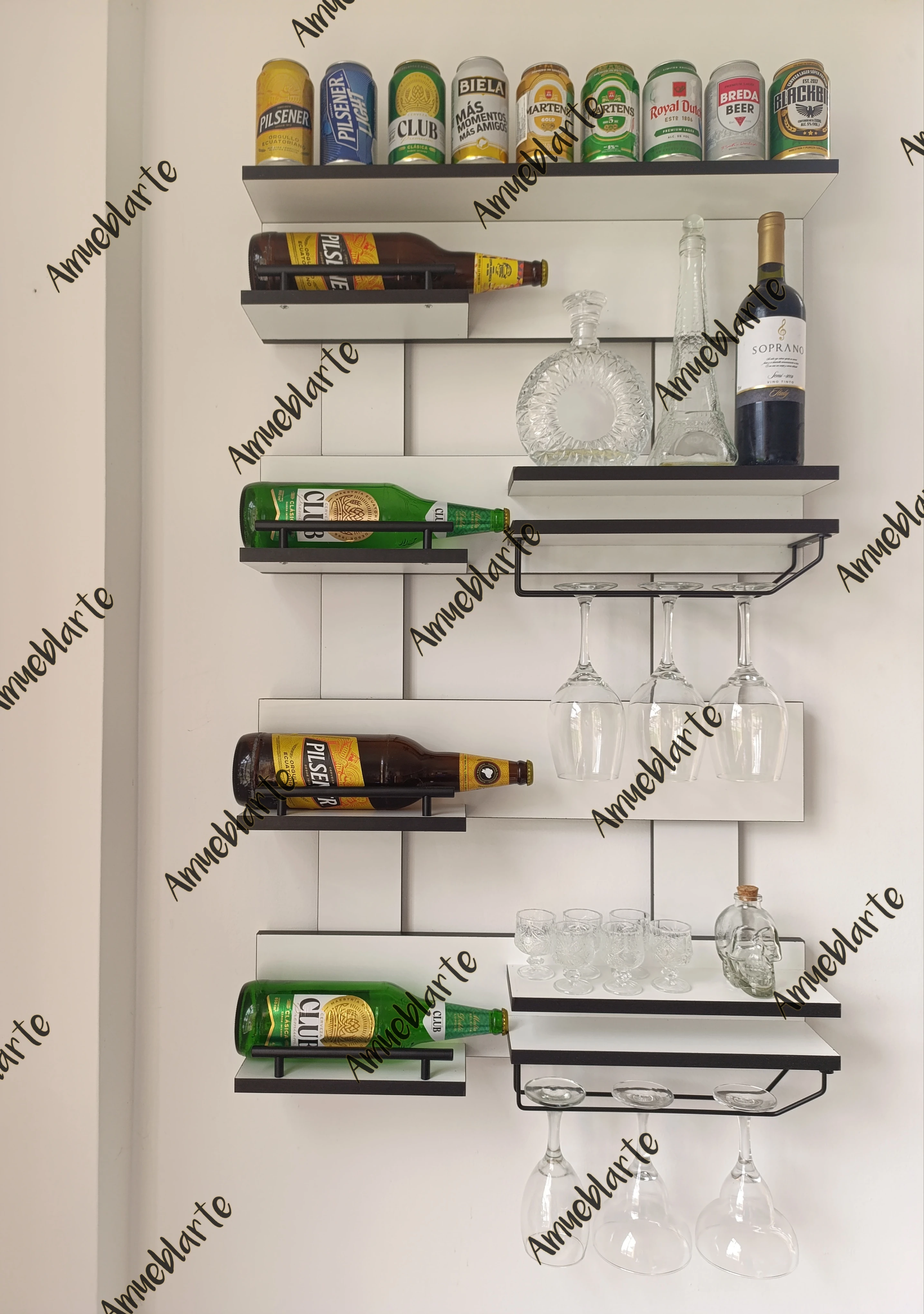Bar / Licorera de pared BLANCO 2
