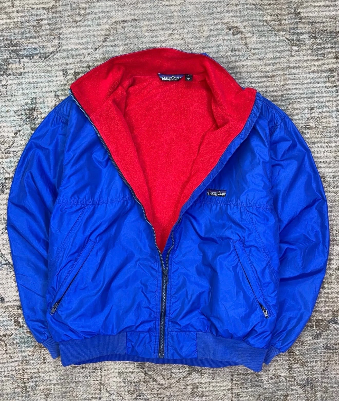 Vintage  P a t a g o n i a  Synchilla Fleece Lined Windbreaker Jacket made in USA 🇺🇸  3