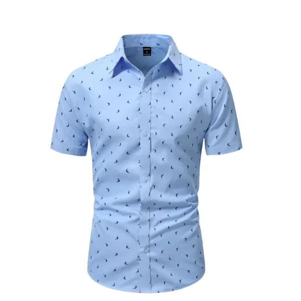 Hombres Camisa con estampado con botón