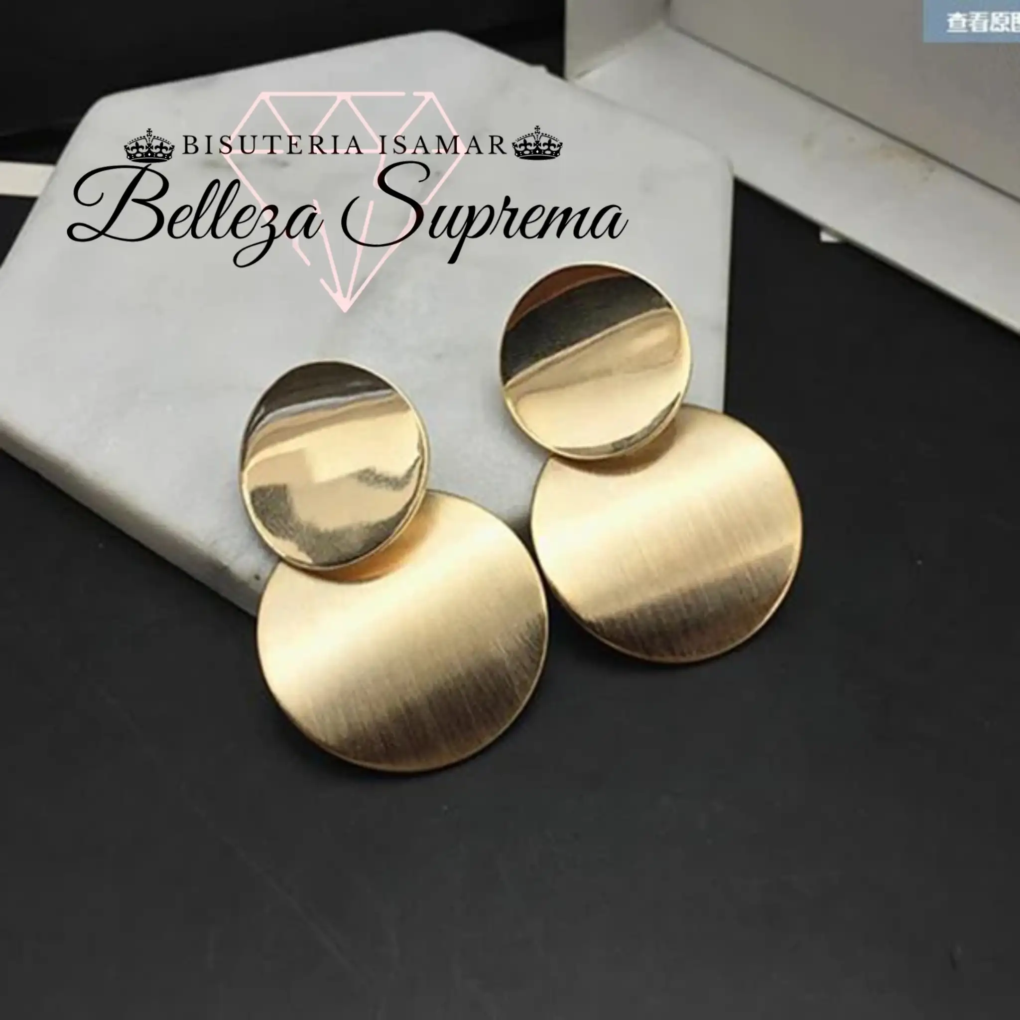 ARETES COLGANTES DORADO