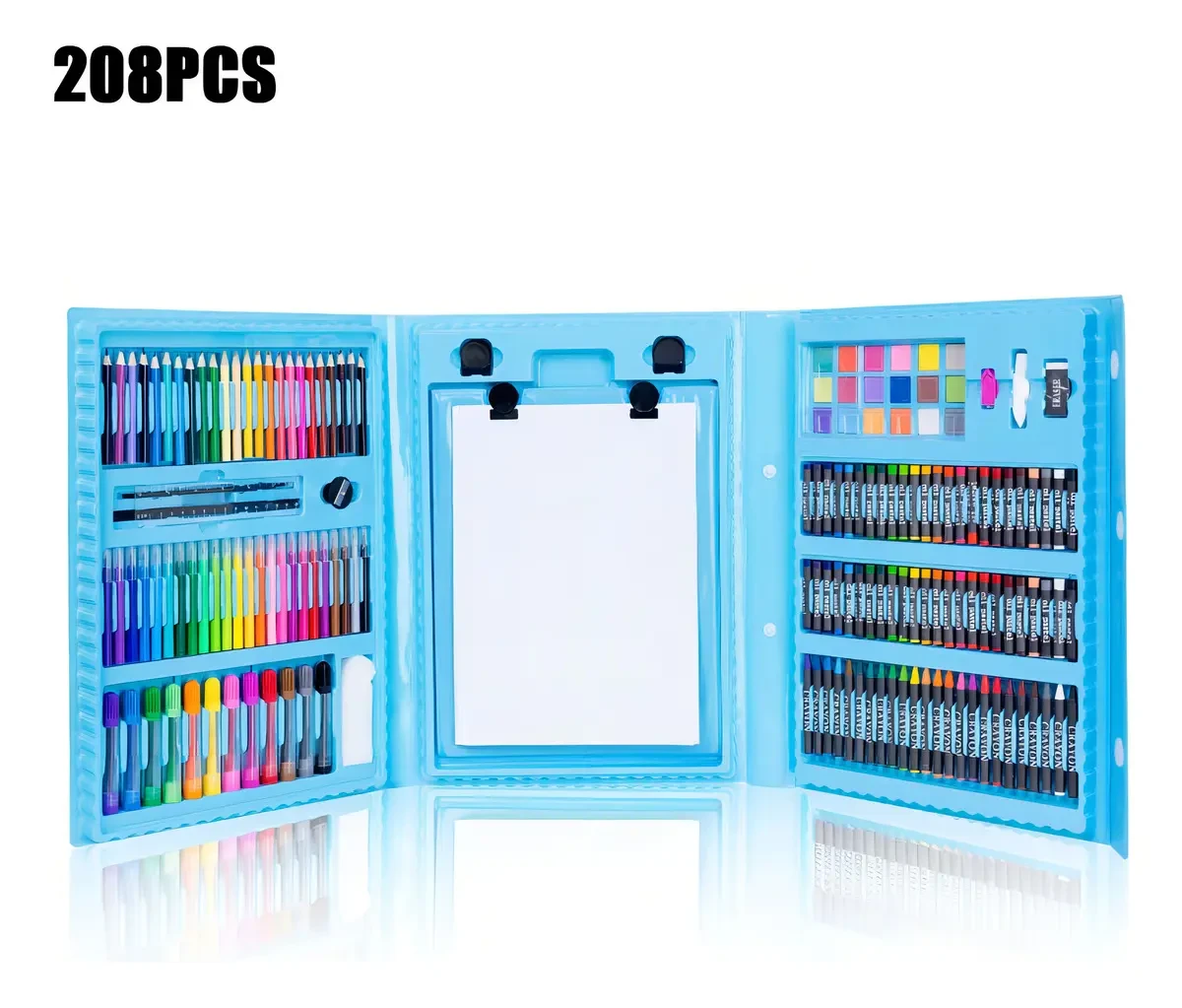 Maleta 208 Lapices Y Pinturas Para Niños Arte Dibujo  2