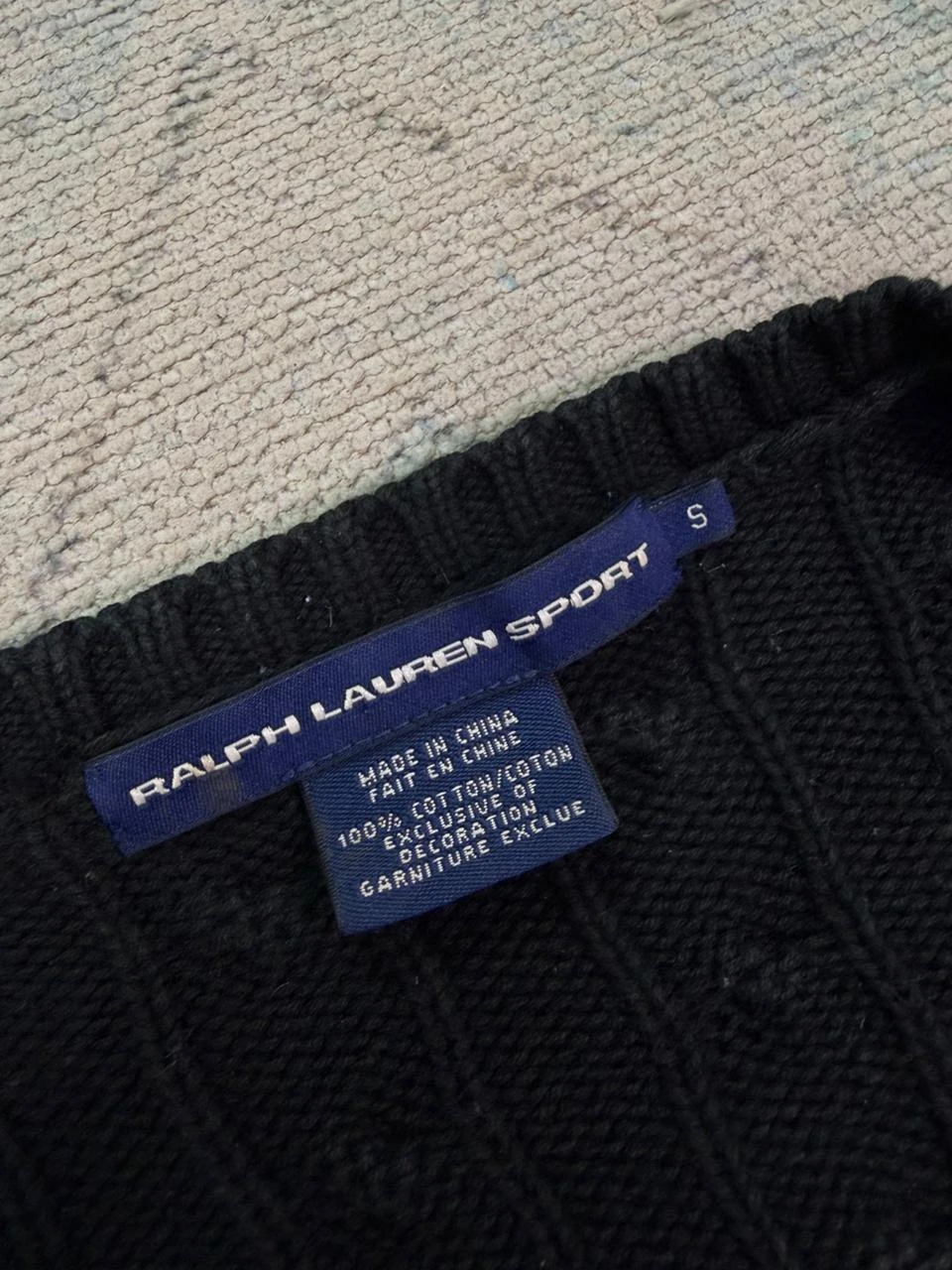 POLO RALPH LAUREN SPORT CABLE-KNIT V-NECK SWEATER 4