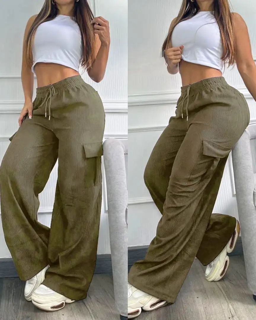 😍Nuevo pantalón tipo cargo ancho 🛍️❤️
