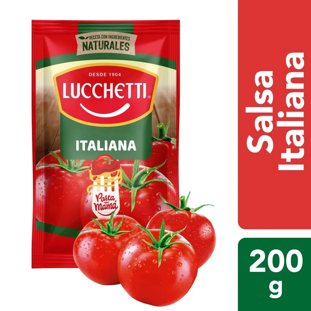 Salsa de tomate italiana Lucchetti 200g