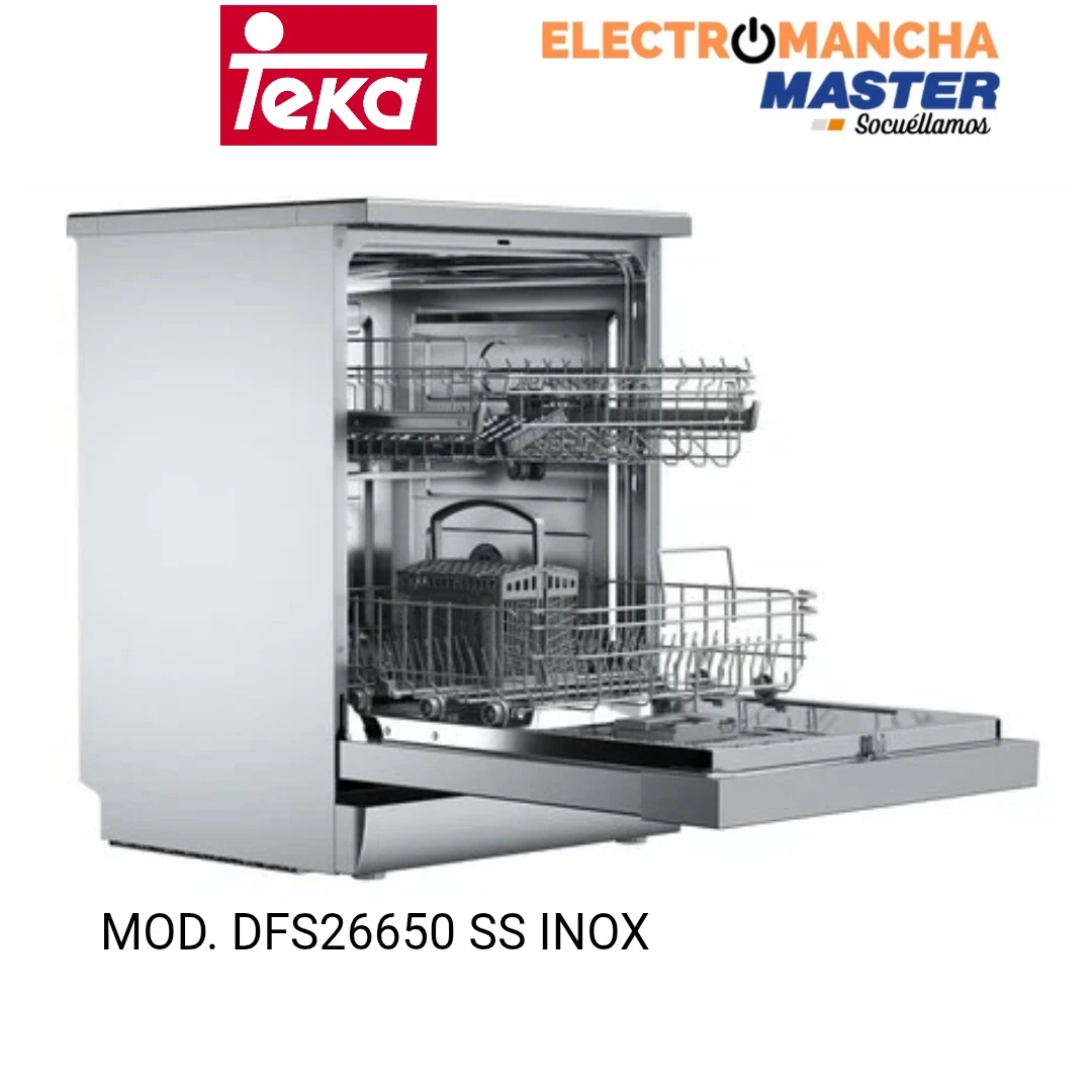 LAVAVAJILLAS TEKA DFS26650SS INOX 13 CUBIERTOS CLASE E 5