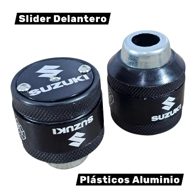 Suzuki Slider eje delantero plasti aluminio negro contra marcado (PAR)