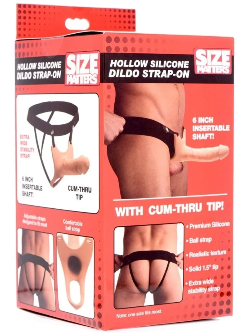 Hollow Silicone Dildo Strap On 2