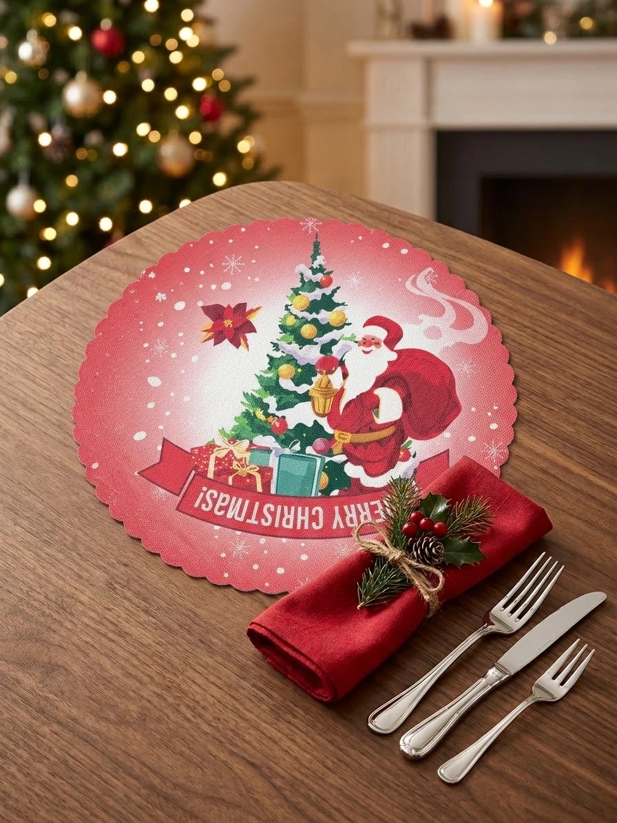 Set De 6 Manteles Navideños  2