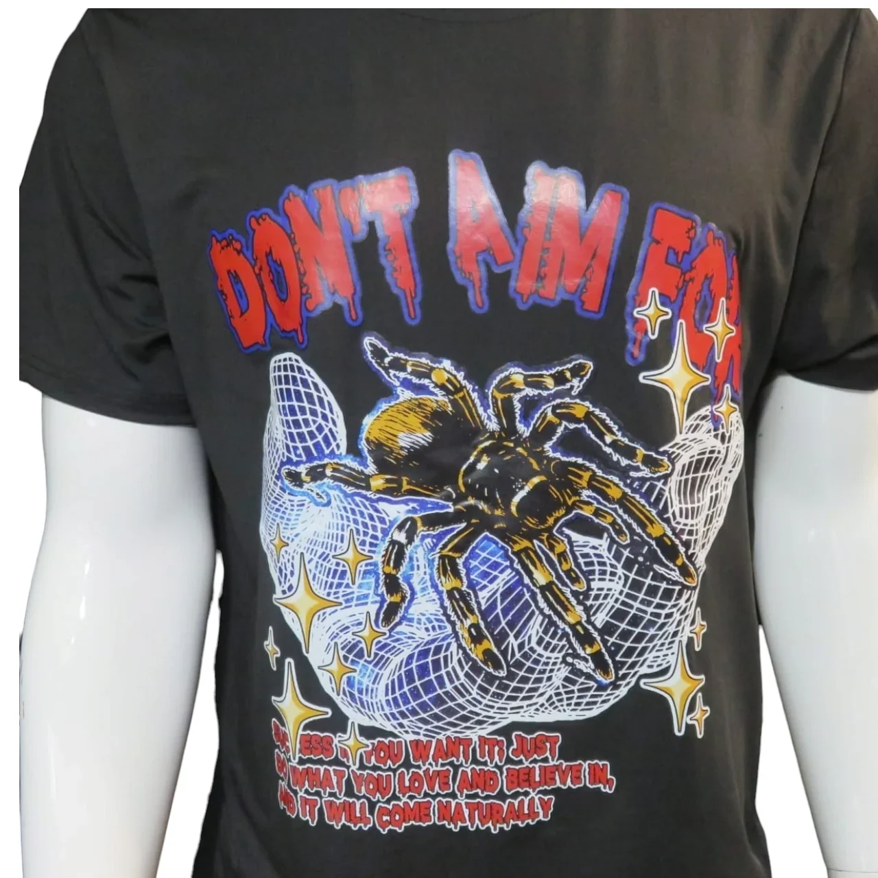 Playera negra araña dont aim 3