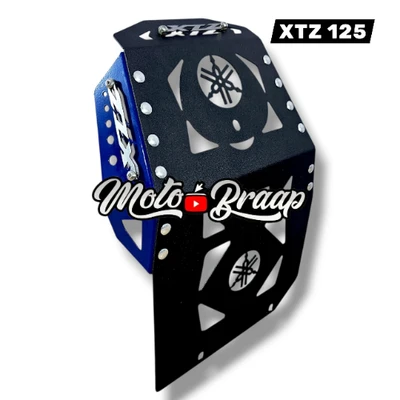 XTZ 125 PECHERA ACERO NEGRO AZUL RINO