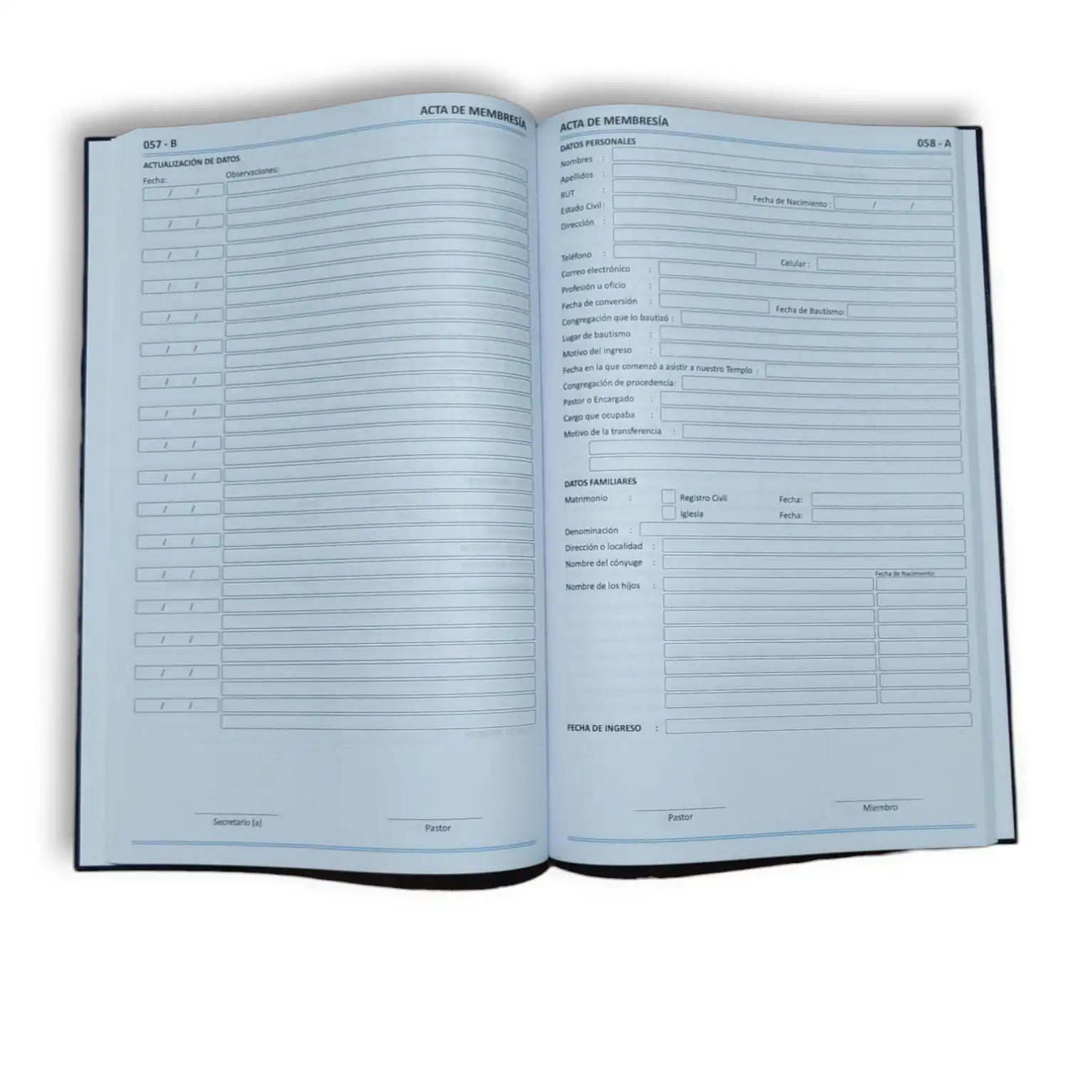 Libro de Membresía Iglesias 3