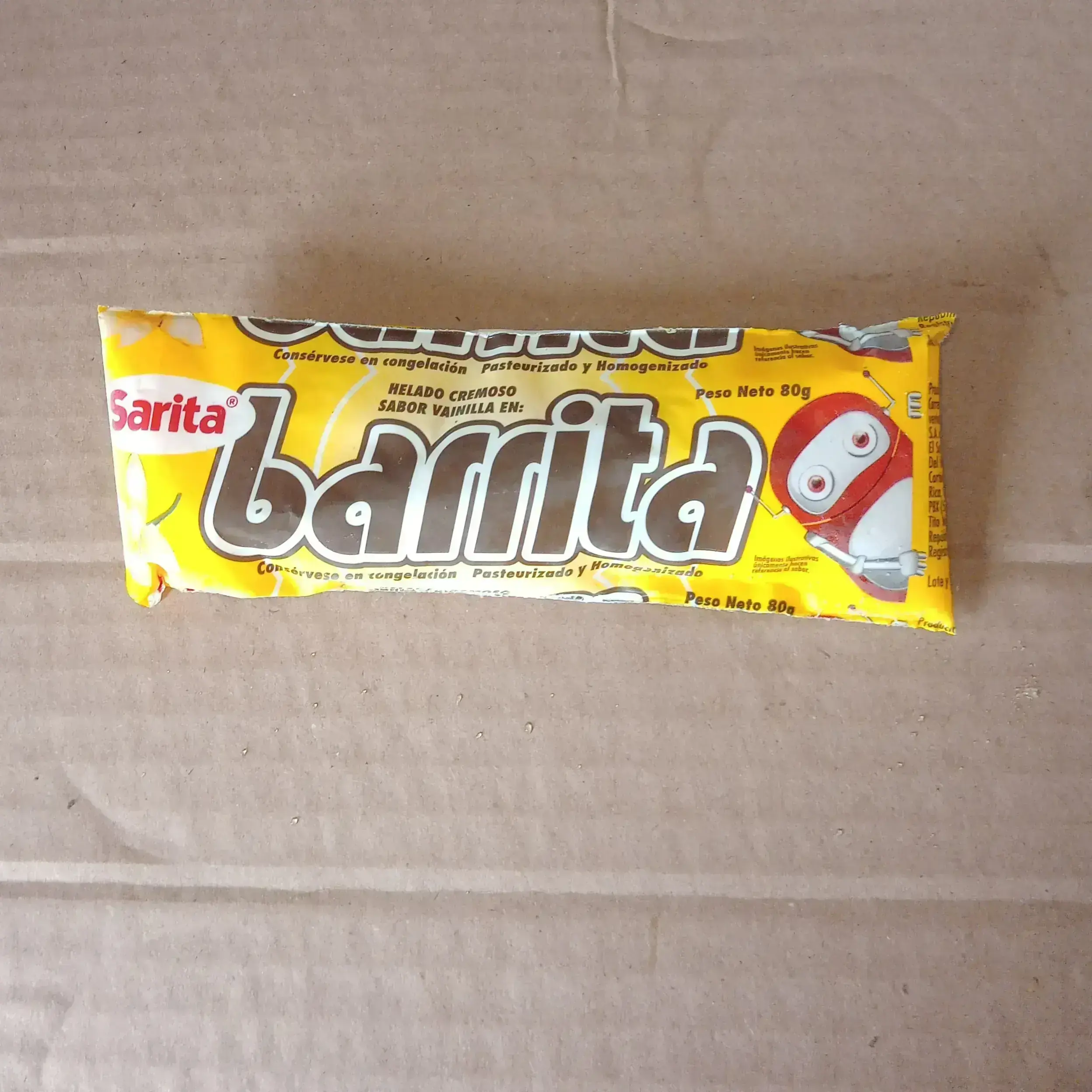 Helado barrita cremoso sabor vainilla 80 g