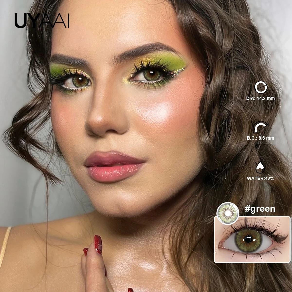 Lentes de contacto - Referencia: CLEOPATRA GREEN - PUPILA REDUCIDA  7
