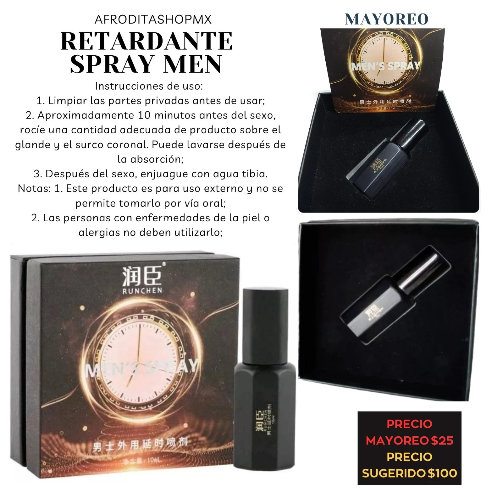 RETARDANTE SPRAY MEN