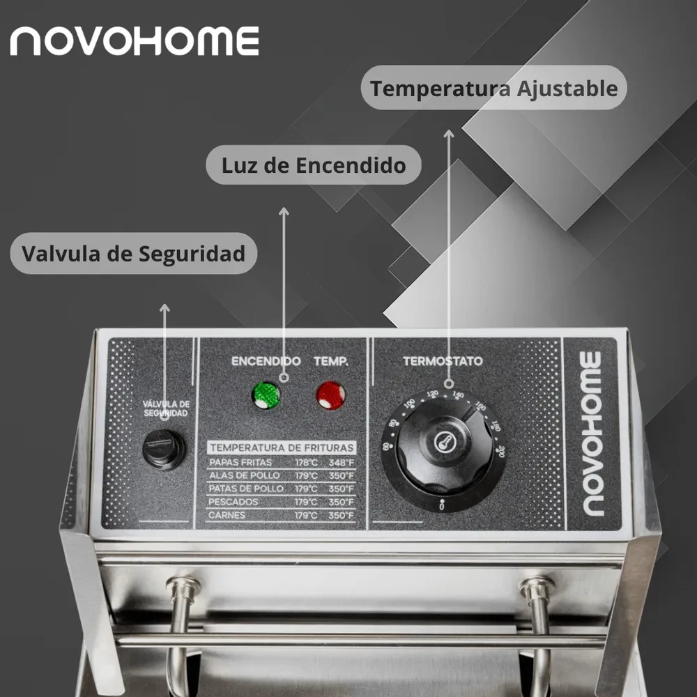 FREIDORA DE ACEITE SIMPLE NOVOHOME 3