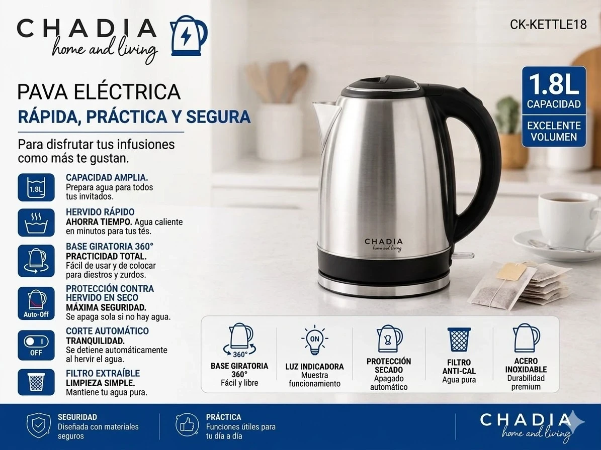 PAVA ELECTRICA CHADIA 1.8L