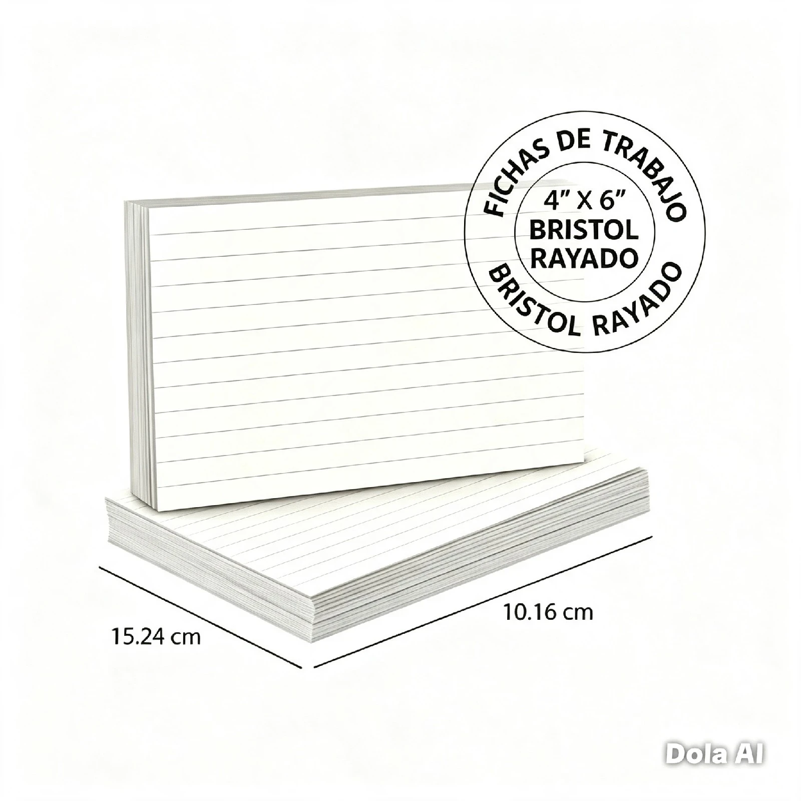 ficha de  trabajo rayadas 4x6"