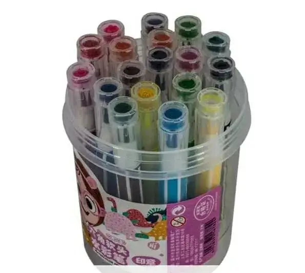 Plumones De Colores Con Sello Estuche 18Pzs 4