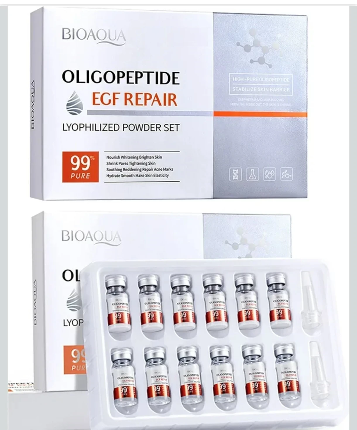 🧬 BIOAQUA Oligopeptide EGF: El Elixir de Reparación Profunda