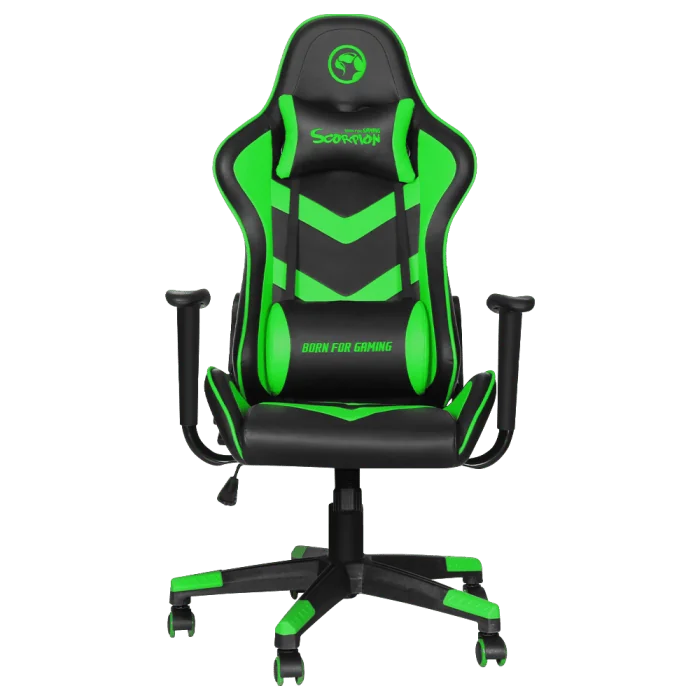 SILLA GAMING MARVO CH-106 BK NEGRO ALMOHADA CABEZA Y ZONA LUMBAR ROTACION 360° RECLINACION 180° CARGA MAXIMA 150 KG GARANTIA 12 MESES 2