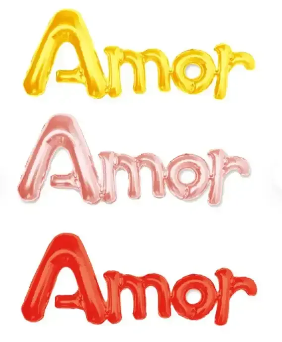 Globo metalizado Amor 97x38 cm 