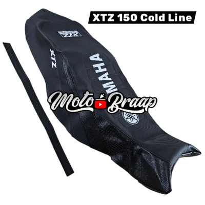 TP XTZ 150 Forro tapizado Cold Line negro / letrero en medio DW