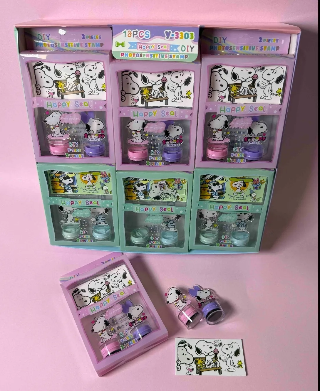 Caja Sellos Snoopy x2