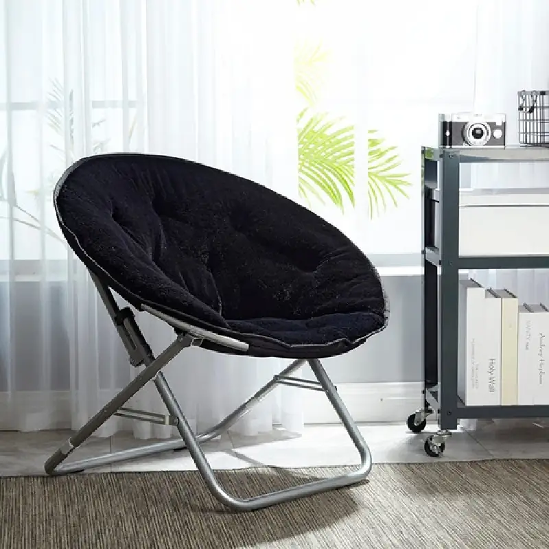 Silla Moon Plegable Peluche Acolchado Acero resistente 