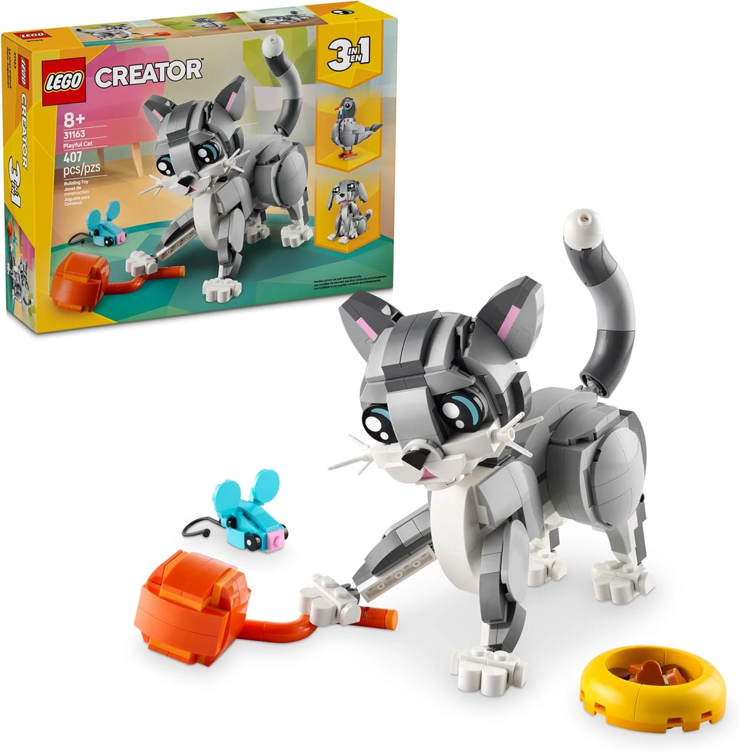 LEGO Creator - Juguete 3 en 1 para gatos